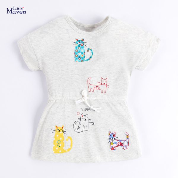 little maven new summer kids gray animals embroidery applique o-neck girls 2-7yrs short-sleeved button cotton knitted dresses, Red;yellow
little maven new summer kids gray animals embroidery applique o-neck girls 2-7yrs short-sleeved button cotton knitted dresses, Red;yellow