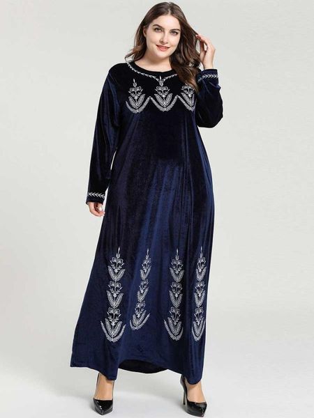 new winter velvet maxi long dresses elegant gold stamping floral printing muslim dress - 4x, Red
new winter velvet maxi long dresses elegant gold stamping floral printing muslim dress - 4x, Red