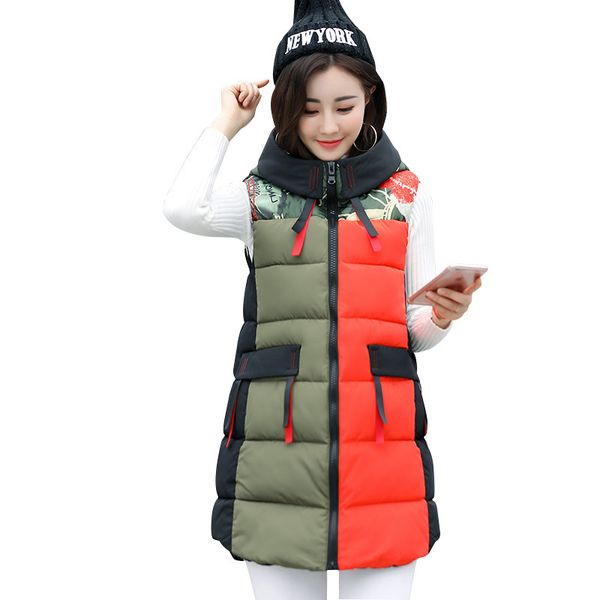 autumn winter hooded vest women 2020 new fashion waistcoat plus size pockets zipper slim long vests lady colete feminino, Black;white
autumn winter hooded vest women 2020 new fashion waistcoat plus size pockets zipper slim long vests lady colete feminino, Black;white