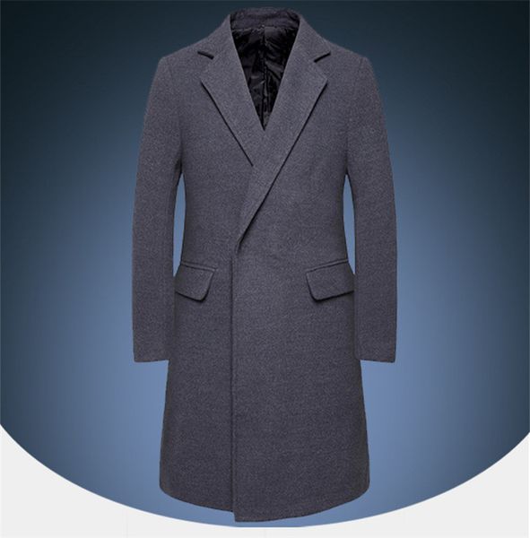 designer solid mens wool blends fashion double button spring autumn clothes flap pockets casual long coats, Black
designer solid mens wool blends fashion double button spring autumn clothes flap pockets casual long coats, Black