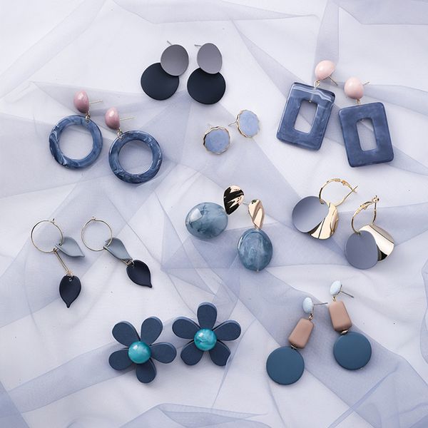 fashion fresh summer earring for women crystal hollow acrylic geometric earrings statement blue irregular flower korean, Silver
fashion fresh summer earring for women crystal hollow acrylic geometric earrings statement blue irregular flower korean, Silver
