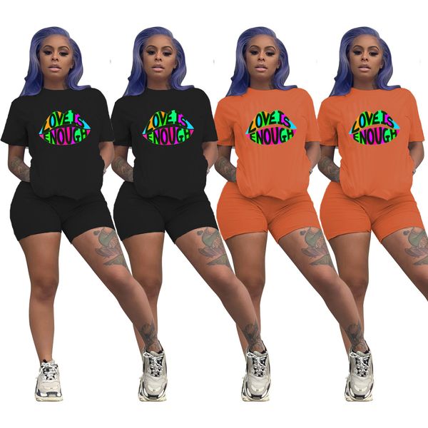 designer women clothes two pieces sets summer tracksuits mouth letter print +jogger shorts leggings suit fitness homewearoutfit, White
designer women clothes two pieces sets summer tracksuits mouth letter print +jogger shorts leggings suit fitness homewearoutfit, White