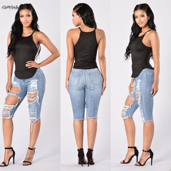new fashion high waist jeans ripped casual skinny cowboy jeans woman cotton denim acetate trousers slim pants, Blue
new fashion high waist jeans ripped casual skinny cowboy jeans woman cotton denim acetate trousers slim pants, Blue