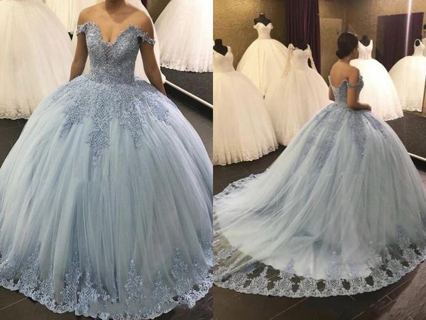 elegant baby blue off the shoulder quinceanera prom dresses puffy ball gown applique lace long party sweet 15 vestidos de dress, Blue;red
elegant baby blue off the shoulder quinceanera prom dresses puffy ball gown applique lace long party sweet 15 vestidos de dress, Blue;red