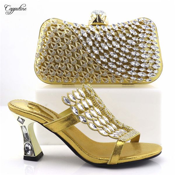 popular gold shoes with purse high heel sandal shoes and bag set for party t0745, heel height 8cm, Black
popular gold shoes with purse high heel sandal shoes and bag set for party t0745, heel height 8cm, Black