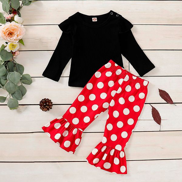toddler baby girls long sleeve solid color t-shirt +dot print flare pants newborn baby girl clothes sets outfit dropshipping, White
toddler baby girls long sleeve solid color t-shirt +dot print flare pants newborn baby girl clothes sets outfit dropshipping, White