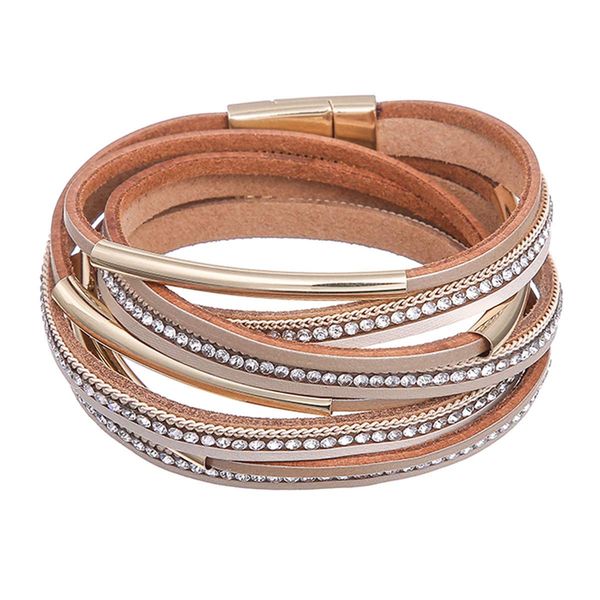 multi-layer leather tassel bracelet handmade wristband gorgeous wrap bracelet magnetic buckle bohemian bangle jewelry for women, Golden;silver
multi-layer leather tassel bracelet handmade wristband gorgeous wrap bracelet magnetic buckle bohemian bangle jewelry for women, Golden;silver