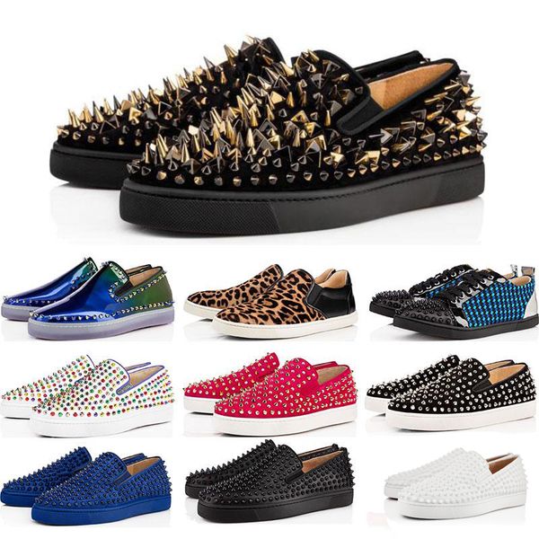 designer mens womens party lovers genuine brand studded spikes flats shoes red bottoms shoes luxury leather sneakers, Black
designer mens womens party lovers genuine brand studded spikes flats shoes red bottoms shoes luxury leather sneakers, Black
