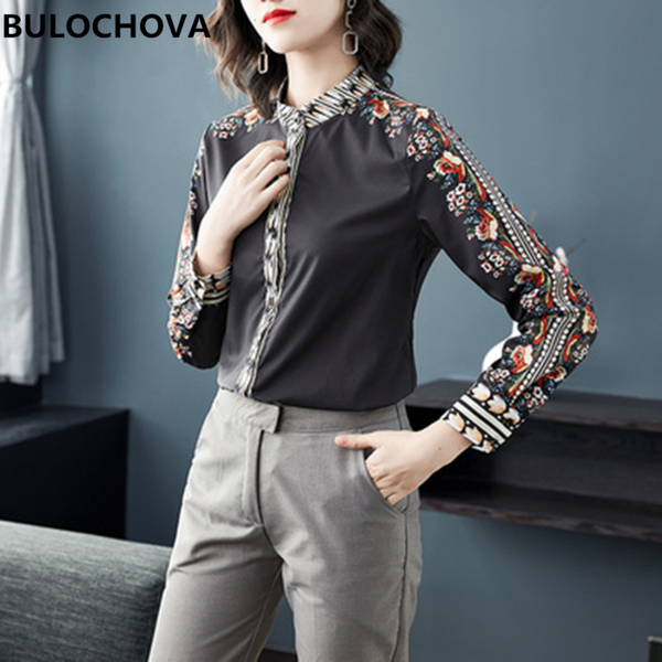 2xl black vintage women stand neck slim office shirt 2020 ladies long sleeve printed runway shirts blouses femme, White
2xl black vintage women stand neck slim office shirt 2020 ladies long sleeve printed runway shirts blouses femme, White
