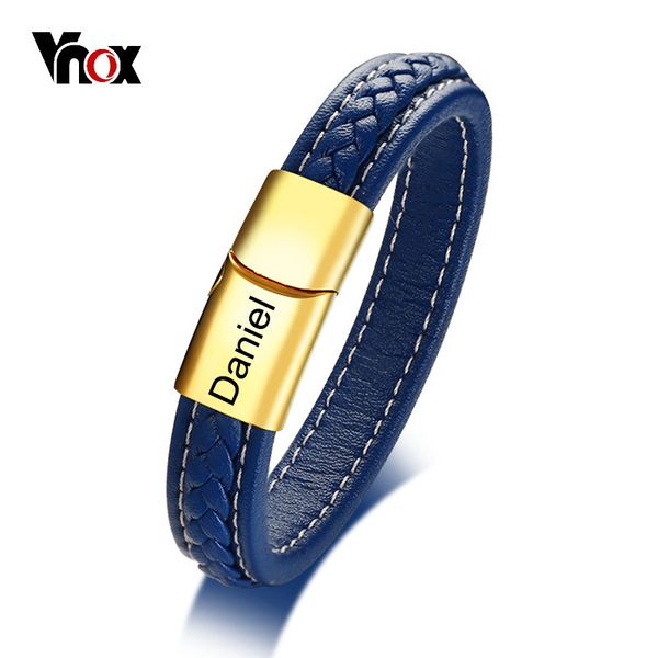 vnox men custom name love braided genuine leather bracelets stainless steel male casual gentleman jewelry with magnet clasp, White
vnox men custom name love braided genuine leather bracelets stainless steel male casual gentleman jewelry with magnet clasp, White