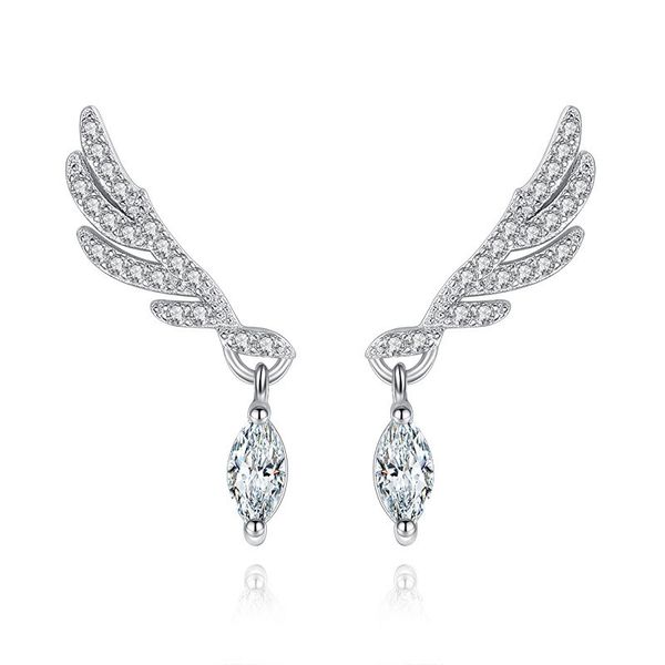 wings stud earrings for women girls cubic zirconia cz crystal wedding fashion jewelry valentine's day gift whg26, Silver
wings stud earrings for women girls cubic zirconia cz crystal wedding fashion jewelry valentine's day gift whg26, Silver
