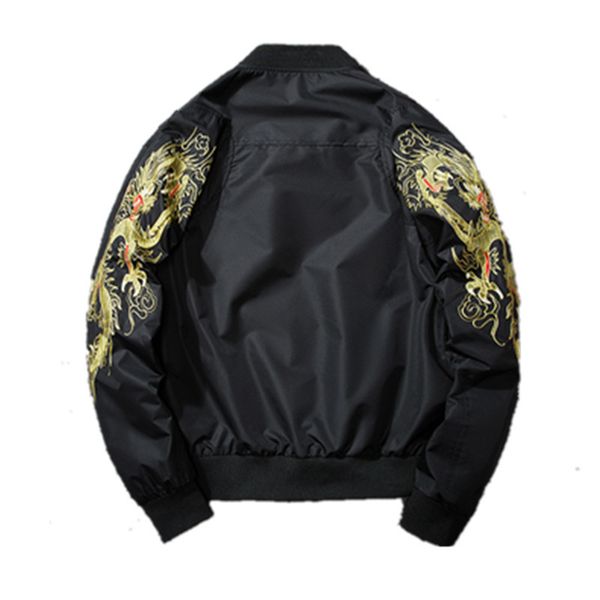 autumn men embroidery dragon jacket voguemens coats fashion motorcycle biker flight thin jacket, Black;brown
autumn men embroidery dragon jacket voguemens coats fashion motorcycle biker flight thin jacket, Black;brown