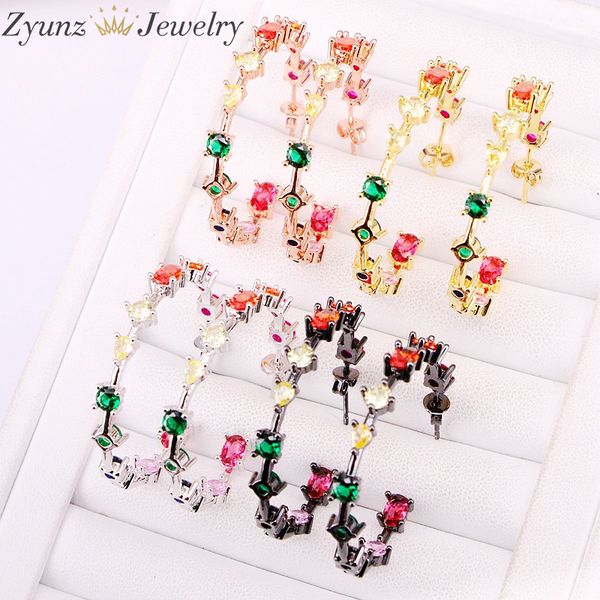 5pairs, 2019 stud earrings rainbow delicate stud earring multi cz zircon stone circle earrings girl women jewelry, Golden;silver
5pairs, 2019 stud earrings rainbow delicate stud earring multi cz zircon stone circle earrings girl women jewelry, Golden;silver