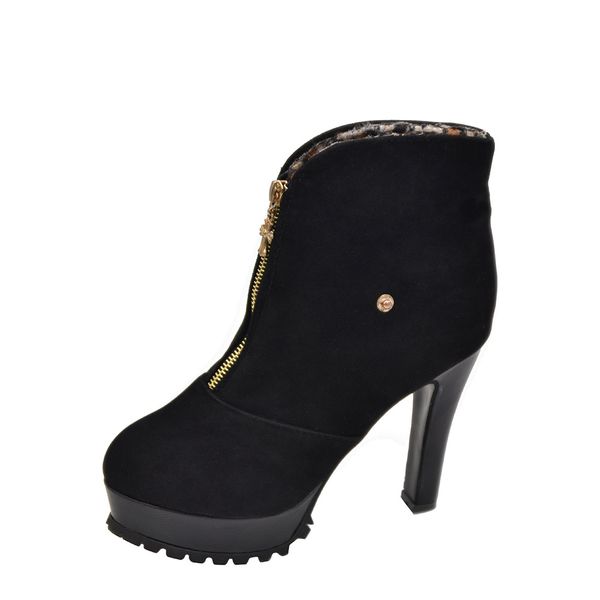 women boots ankle high-heel shoes buckle shoes round removed platform boots 3 wear botas femininas shoenqsx, Black
women boots ankle high-heel shoes buckle shoes round removed platform boots 3 wear botas femininas shoenqsx, Black