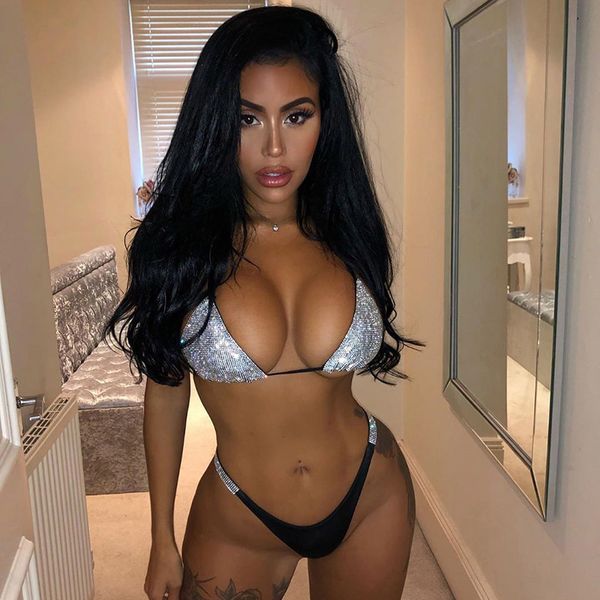 shiny diamond bikini 2020 swimsuit women swimwear halter beach wear bathing suit brazilian bikini set patchwork biquini, White;black
shiny diamond bikini 2020 swimsuit women swimwear halter beach wear bathing suit brazilian bikini set patchwork biquini, White;black