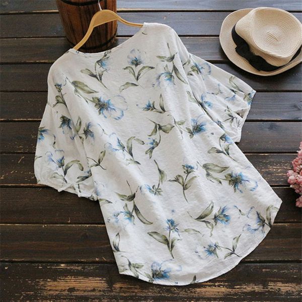 fashion women floral v neck elegant loose casual short sleeve blouse summer boho shirt blusas mujer de moda, White
fashion women floral v neck elegant loose casual short sleeve blouse summer boho shirt blusas mujer de moda, White