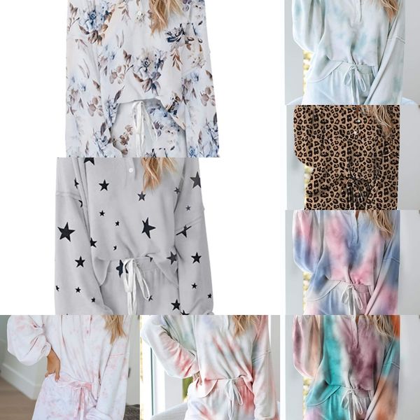 6twg0 2020 autumn women's two-piece suit clothes home furnishing clothing tie-dyed printing lotus leaf long sleeve home clothes sleepin, Blue;red
6twg0 2020 autumn women's two-piece suit clothes home furnishing clothing tie-dyed printing lotus leaf long sleeve home clothes sleepin, Blue;red