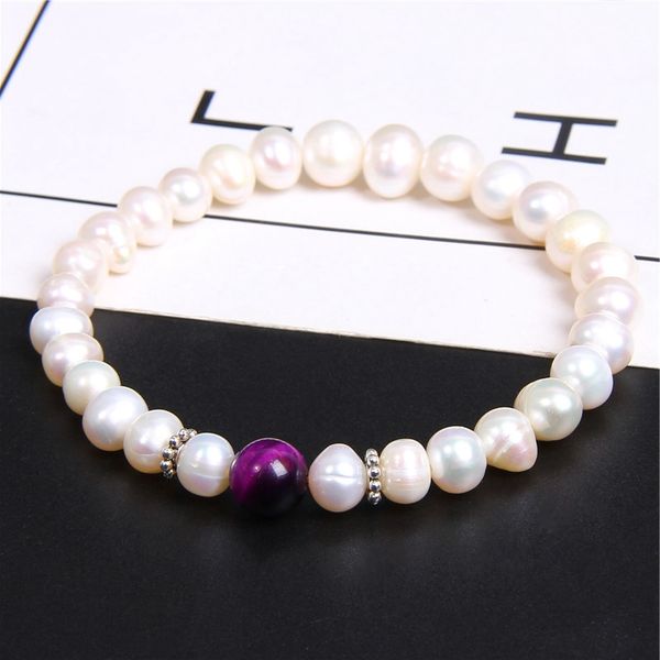 natural white freshwater pearl bracelet purple tiger eye stone beads charm bracelet for women handmade exquisite elegant jewelry, Black
natural white freshwater pearl bracelet purple tiger eye stone beads charm bracelet for women handmade exquisite elegant jewelry, Black
