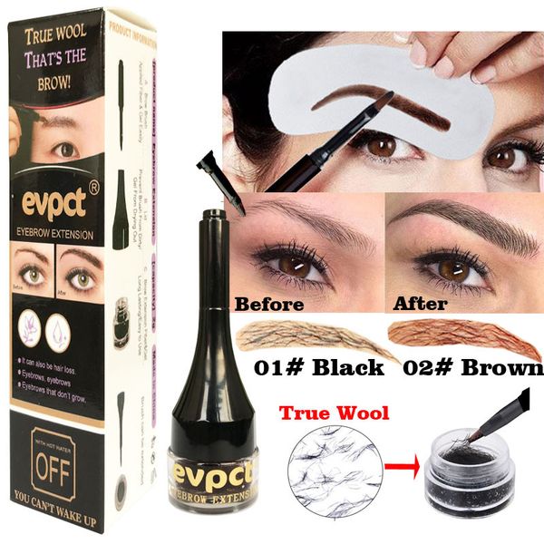 Evpct 3d Eyebrow Extensions Gel Waterproof Eyebrow Pomade Fiber Building Brow Hair Gift Card Maquiagem Tslm2