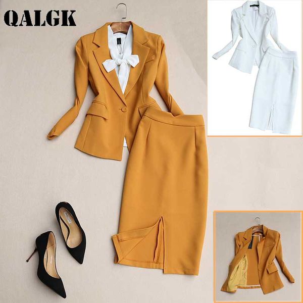 work dresses large size autumn women's professional suit female korean version of the small jacket high waist skirt two piece, White;black
work dresses large size autumn women's professional suit female korean version of the small jacket high waist skirt two piece, White;black