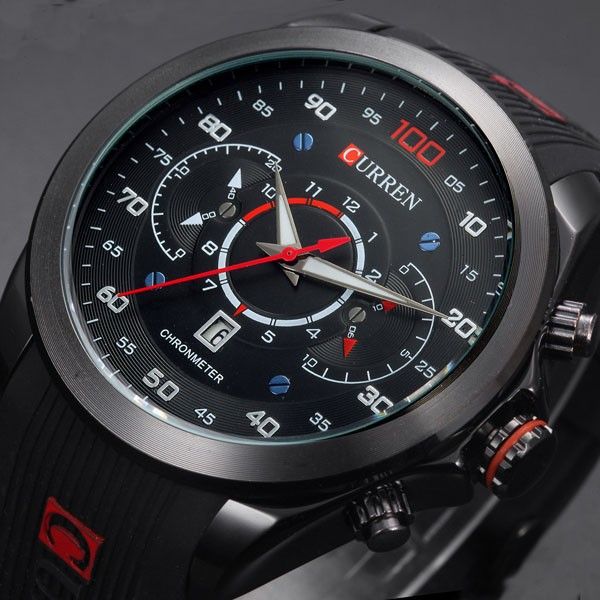 curren sports watches rubber fashion quartz men casual watch calendar date work 30m waterproof wristwatch, Slivery;brown
curren sports watches rubber fashion quartz men casual watch calendar date work 30m waterproof wristwatch, Slivery;brown