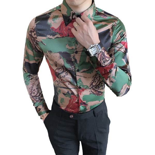 2018 luxury mens slim fit shirts male clothing floral print long sleeve shirts social fashion business shirt, White;black
2018 luxury mens slim fit shirts male clothing floral print long sleeve shirts social fashion business shirt, White;black