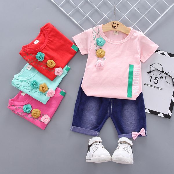 2020 children's clothing summer new baby girl cartoon flowers short sleeve two-piece suit, White
2020 children's clothing summer new baby girl cartoon flowers short sleeve two-piece suit, White