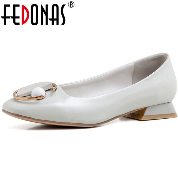 fedonas new 2020 square toe women metal and pearl decoration party pumps patent leather summer spring square heeled shoes woman, Black
fedonas new 2020 square toe women metal and pearl decoration party pumps patent leather summer spring square heeled shoes woman, Black