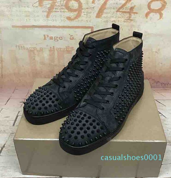 designs shoes spike junior calf hi cut brand red bottom men sneaker luxury party wedding shoes genuine suede spikes lace-up casual shoes c01, Black
designs shoes spike junior calf hi cut brand red bottom men sneaker luxury party wedding shoes genuine suede spikes lace-up casual shoes c01, Black