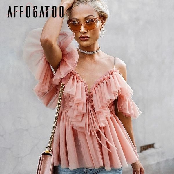 affogatoo deep v neck backless vintage women summer blouse elegant ruffle off shoulder shirt female mesh blouse blusas y190427, White
affogatoo deep v neck backless vintage women summer blouse elegant ruffle off shoulder shirt female mesh blouse blusas y190427, White