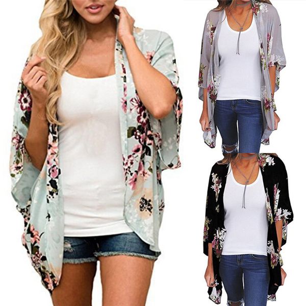 women chiffon batwing sleeve blouse ladies kimono chemise femme s-xxl women blouses floral cardigan, White
women chiffon batwing sleeve blouse ladies kimono chemise femme s-xxl women blouses floral cardigan, White