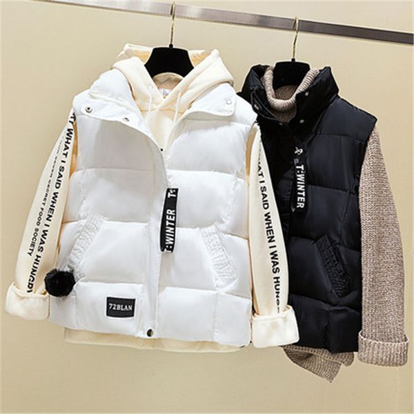 2019 new casual short cotton vest coats female korean loose autumn winter women's down cotton vest jacket lady outerwear xa167, Black;white
2019 new casual short cotton vest coats female korean loose autumn winter women's down cotton vest jacket lady outerwear xa167, Black;white