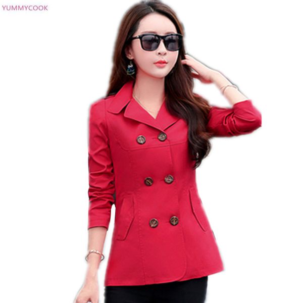 2019 spring new autumn slim korean solid color leisure jacket women short long sleeve double-breasted windbreaker jacket 429, Tan;black
2019 spring new autumn slim korean solid color leisure jacket women short long sleeve double-breasted windbreaker jacket 429, Tan;black