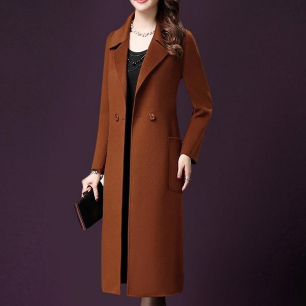 plus size m -4xl 2018 autumn winter fashion women woolen coat long slim double-sided cashmere coat, Black
plus size m -4xl 2018 autumn winter fashion women woolen coat long slim double-sided cashmere coat, Black