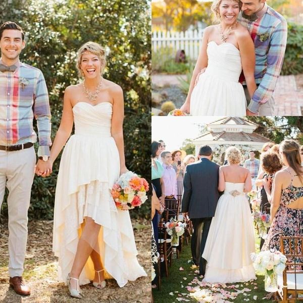 high low country wedding dresses sweetheart sleeveless outdoor western reception wedding dress 2019 short bridal gown robe de mariée, White
high low country wedding dresses sweetheart sleeveless outdoor western reception wedding dress 2019 short bridal gown robe de mariée, White