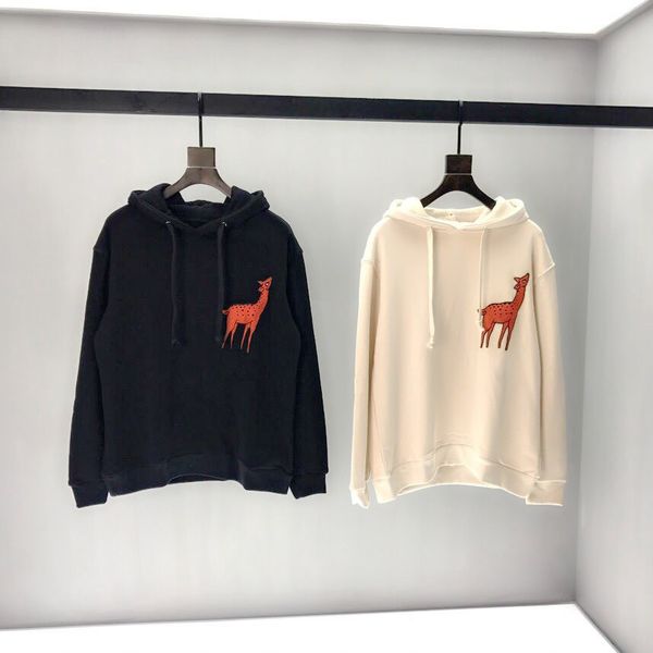 19fw italy autumn womens designe hoodir winter fashion sika deer embroidery patch sports casual mens new arrival, Black
19fw italy autumn womens designe hoodir winter fashion sika deer embroidery patch sports casual mens new arrival, Black