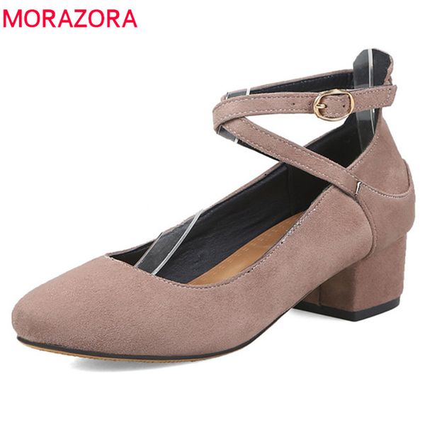 morazora 2020 big size 33-47 women pumps spring summer ladies shoes flock buckle dress shoes square med heel shoes woman, Black
morazora 2020 big size 33-47 women pumps spring summer ladies shoes flock buckle dress shoes square med heel shoes woman, Black