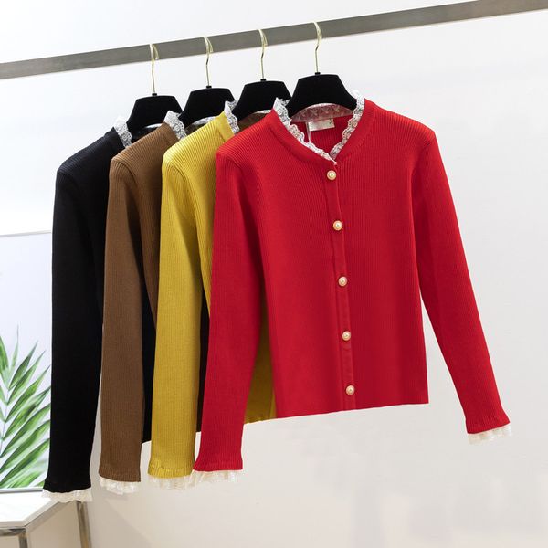 кружева шеи кардигана женщин v шеи свитер 2019 cute жемчужный кнопка кардиган для женщин горчичный feminino, White
кружева шеи кардигана женщин v шеи свитер 2019 cute жемчужный кнопка кардиган для женщин горчичный feminino, White