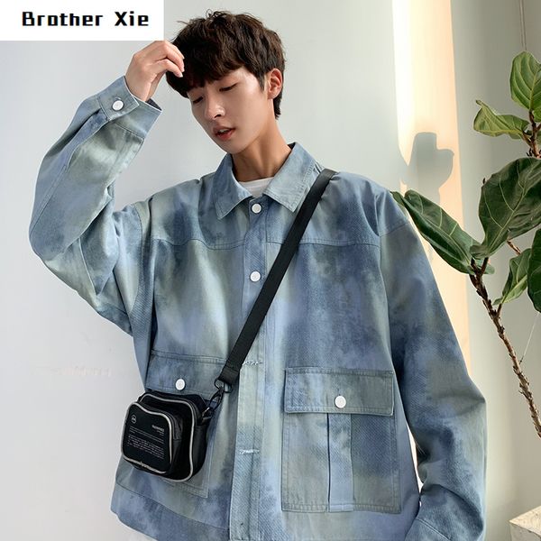 camouflage denim jacket men's fashion washed printed casual denim jacket man streetwear wild loose hip hop bomber male, Black;brown
camouflage denim jacket men's fashion washed printed casual denim jacket man streetwear wild loose hip hop bomber male, Black;brown