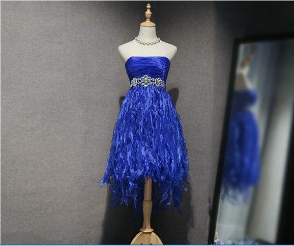 ruffled strapless homecoming dresses with crystal 2020 organza high low party dress royal blue prom gowns, Red
ruffled strapless homecoming dresses with crystal 2020 organza high low party dress royal blue prom gowns, Red