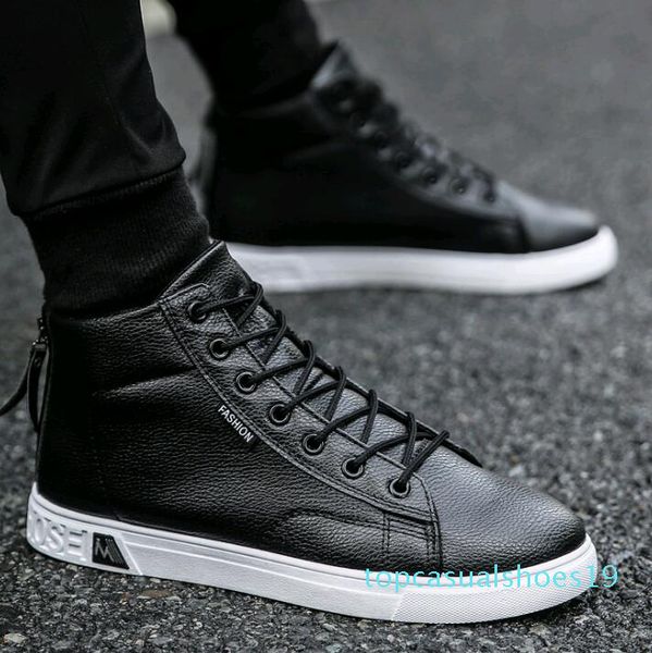 fashion leather boots men's lace-up height increasing ankle boots plus size winter winter t19, Black
fashion leather boots men's lace-up height increasing ankle boots plus size winter winter t19, Black