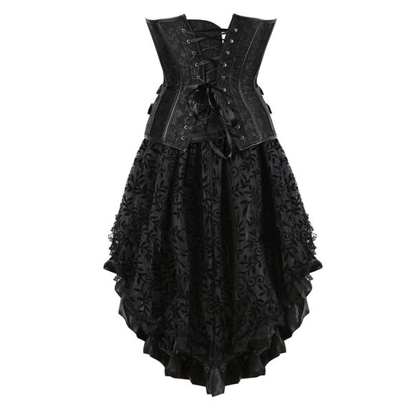 black steampunk corset dress corsets and bustiers victorian corset skirts sets overbust gothic bustier corselet party dress, Black;white
black steampunk corset dress corsets and bustiers victorian corset skirts sets overbust gothic bustier corselet party dress, Black;white