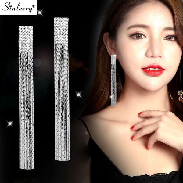 sinleery retro rhinestone 10cm long tassels earrings for women gold color party wedding chain tassel earrings accessories es706, Silver
sinleery retro rhinestone 10cm long tassels earrings for women gold color party wedding chain tassel earrings accessories es706, Silver