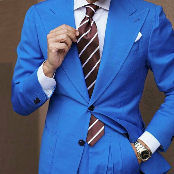 men's suits & blazers royal blue mens polyester blend 2 piece( coat+pants) peaked lapel costume homme men groom formal suit, White;black
men's suits & blazers royal blue mens polyester blend 2 piece( coat+pants) peaked lapel costume homme men groom formal suit, White;black