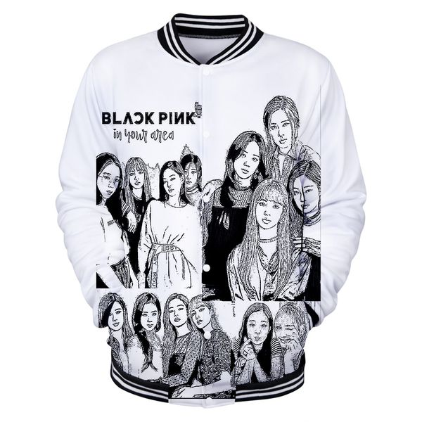 2019 autumn fashion women's baseball jacket popular combination blackpink print women's baseball uniform black and white style, Black;brown
2019 autumn fashion women's baseball jacket popular combination blackpink print women's baseball uniform black and white style, Black;brown