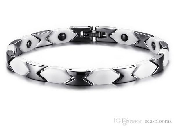 fashion stainless steel ceramic bracelets women healthy magnetic energy bracelet therapy balance and energy ceramic hematite bracelet b841s, Black
fashion stainless steel ceramic bracelets women healthy magnetic energy bracelet therapy balance and energy ceramic hematite bracelet b841s, Black