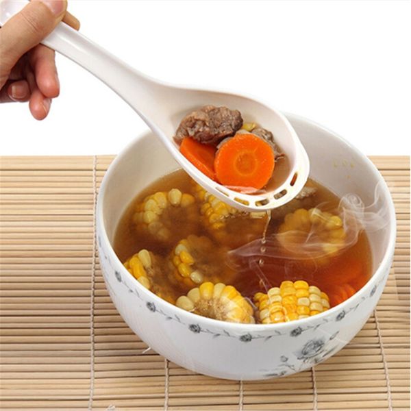 1 long-handle dual-use side leaky soup spoon serving soup filtering large spoon kitchen tableware spoon
1 long-handle dual-use side leaky soup spoon serving soup filtering large spoon kitchen tableware spoon
