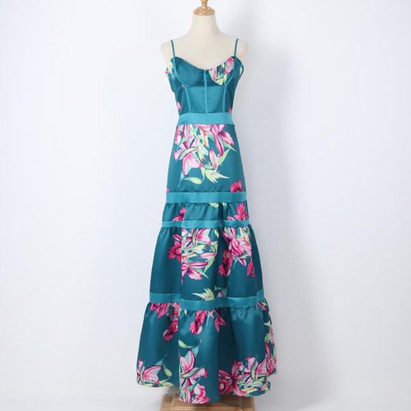 summer vintage floral print dress women spaghetti strap floor length tropical long maxi dress celebrity runway party dresses, Black;gray
summer vintage floral print dress women spaghetti strap floor length tropical long maxi dress celebrity runway party dresses, Black;gray