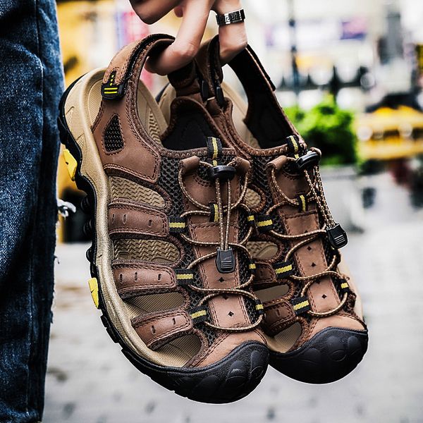 summer men's sandals casual leather sandals men's thick bottom non-slip outdoor sports beach shoes, Black
summer men's sandals casual leather sandals men's thick bottom non-slip outdoor sports beach shoes, Black