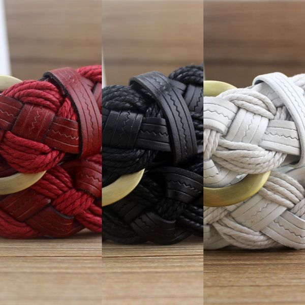 furrow wax rope woven wide paper trousers kraft paper women's casual kraft genuine leather belt all-match trousers belt women, Black;brown
furrow wax rope woven wide paper trousers kraft paper women's casual kraft genuine leather belt all-match trousers belt women, Black;brown
